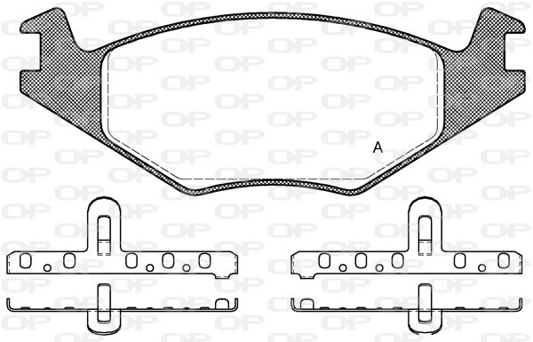 OPEN PARTS Комплект тормозных колодок, дисковый тормоз BPA0171.20